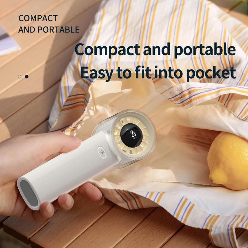 Portable Mini Handheld Fan 100 Speed Settings,Powerful Turbo Mini Fan,6H Max Cooling Time, Powerful Airflow, LED Digital Display, Pocket Rechargeable Personal Small Travel Gifts for Women Men