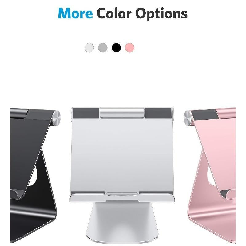 Adjustable Aluminum Tablet Stand - Compatible with Ipad, Samsung, Huawei - Suitable for Kitchen, Living Room, Office, Study, Live Streaming, and Video Calling - Desktop Stand for Iphone 7-11Inch - Portable Clip Holder