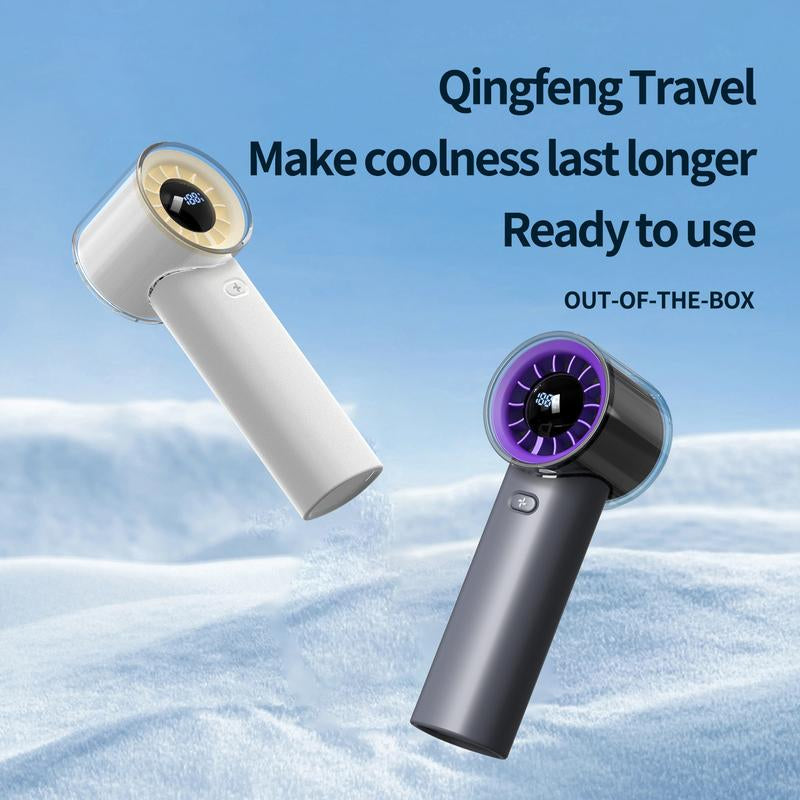 Portable Mini Handheld Fan 100 Speed Settings,Powerful Turbo Mini Fan,6H Max Cooling Time, Powerful Airflow, LED Digital Display, Pocket Rechargeable Personal Small Travel Gifts for Women Men