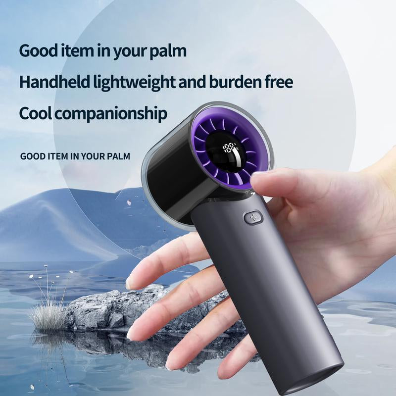 Portable Mini Handheld Fan 100 Speed Settings,Powerful Turbo Mini Fan,6H Max Cooling Time, Powerful Airflow, LED Digital Display, Pocket Rechargeable Personal Small Travel Gifts for Women Men