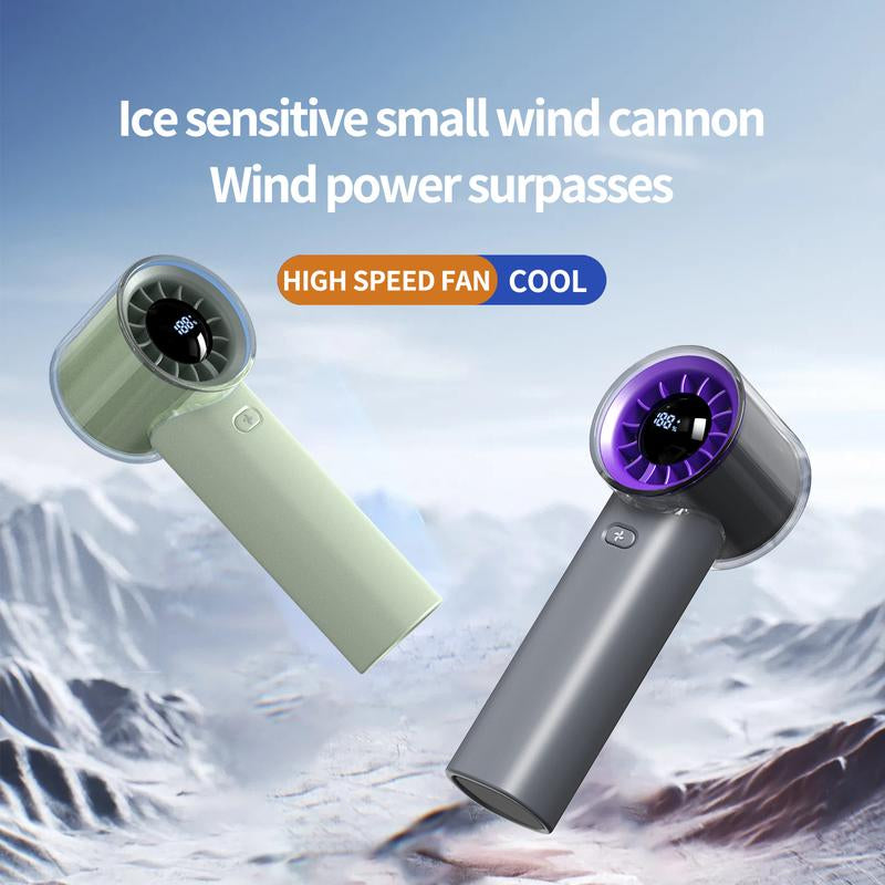 Portable Mini Handheld Fan 100 Speed Settings,Powerful Turbo Mini Fan,6H Max Cooling Time, Powerful Airflow, LED Digital Display, Pocket Rechargeable Personal Small Travel Gifts for Women Men