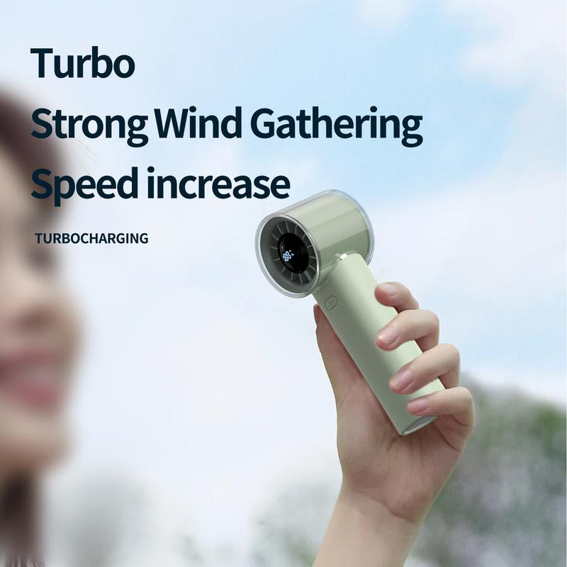 Portable Mini Handheld Fan 100 Speed Settings,Powerful Turbo Mini Fan,6H Max Cooling Time, Powerful Airflow, LED Digital Display, Pocket Rechargeable Personal Small Travel Gifts for Women Men