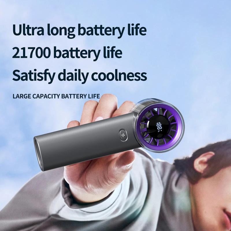 Portable Mini Handheld Fan 100 Speed Settings,Powerful Turbo Mini Fan,6H Max Cooling Time, Powerful Airflow, LED Digital Display, Pocket Rechargeable Personal Small Travel Gifts for Women Men