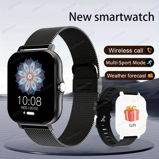 Smartwatch - Full Touch Screen, High-Resolution Display, Voice Calls, Sleep and Activity Tracker - Stylish Design for Both Men and Women, Compatible with Android/Ios, Customizable Wallpapers, Silicone Watch Band Included