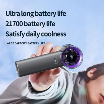 Portable Mini Handheld Fan 100 Speed Settings,Powerful Turbo Mini Fan，6H Max Cooling Time, Powerful Airflow, LED Digital Display, Pocket Rechargeable Personal Small Travel Gifts for Women Men